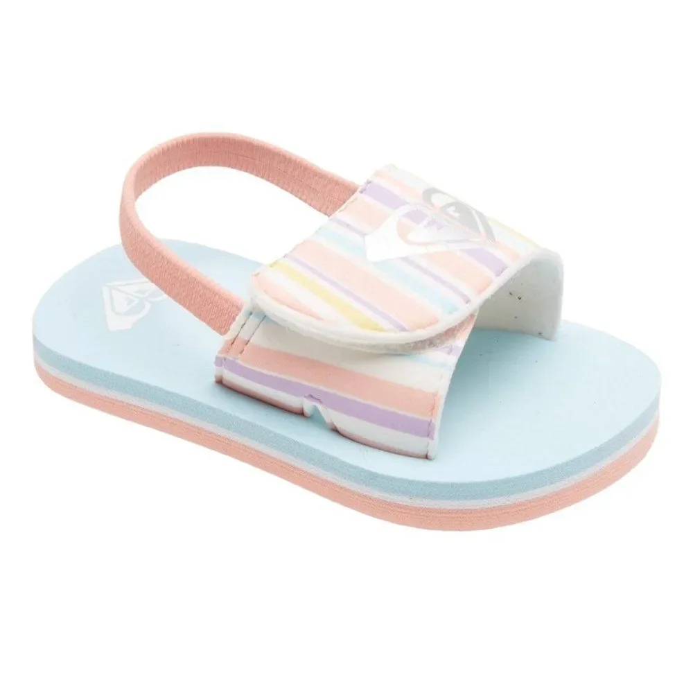 Roxy Finn Unisex Toddlers Pinstripe Slip On Multicolor Sandals Size 9 NWT
